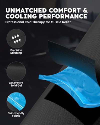 Full Leg Ice Pack Wrap, 360° Entire Leg Gel Cold Therapy Sleeve with Strap | 360° Entire Leg Coverage, Expert-Grade Gel, Stay Flexible Frozen, Leak-Proof, Hot & Cold Therapy, Leg Muscle Recovery - size: Large