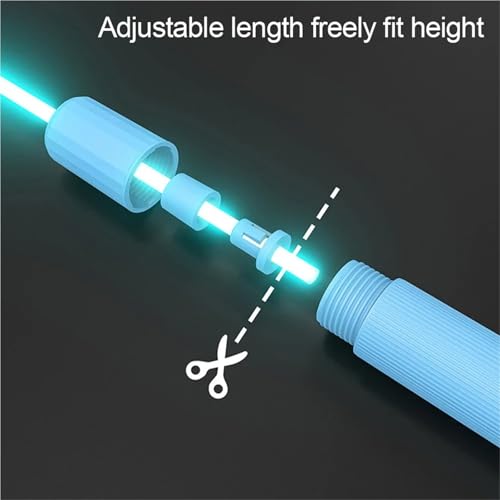 LED Night Glow Jump Ropes Glowing Skipping Rope for Adjustable Adults Portable Training Sports Fitness Equipment(Blue)