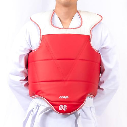 AAMA Solid Reversible Olympic Style Taekwondo Chest Guard Protector - size: 0