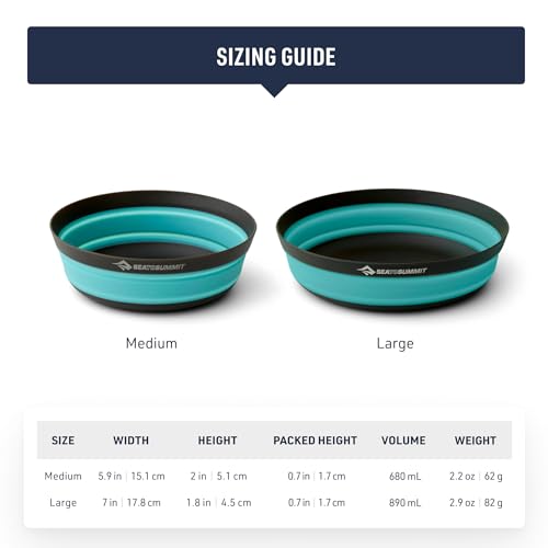 Sea to Summit Frontier Ultralight Collapsible Bowl, Medium (23 fl oz), Sulphur Yellow - color: Sulphur Yellow, style: Medium