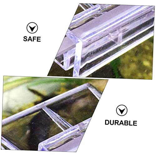 COLLBATH Fish Tank Cover Shelf Support Rack 10pcs Acrylic Lids Brackets for Betta Tank Stable Performance