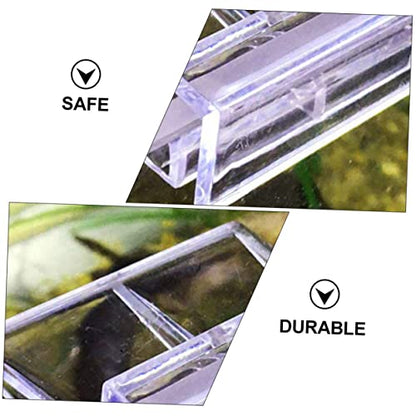 COLLBATH Fish Tank Cover Shelf Support Rack 10pcs Acrylic Lids Brackets for Betta Tank Stable Performance