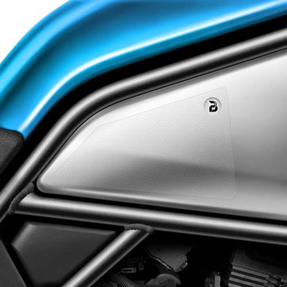 BLOQ Motorcycle Tank Grips compatible with CFMOTO 700CL-X (2021-) PREMIUM - CLEAR