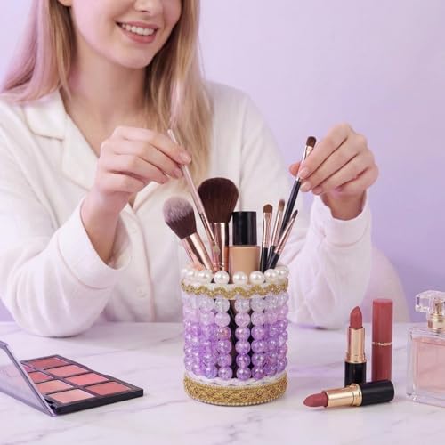 Makeup Brush Pen Pencil Holder, Desktop Organizer for Desk Office | Pencil Cup for School, Home and Stationary Supplies, Teacher Appreciation Birthday Graduation Present for Families Friends