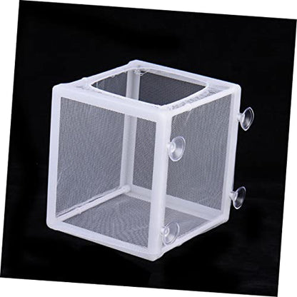 LIOOBO Incubation Net Net Water Aquarium Suction Fish Isolation Breed Tank Separator Fish Tanks Breeding Hatchery Small Incubator Cup White
