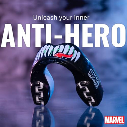 Marvel Venom Sports Mouth Guard, Adult Dual Layer Mouthguard with Case - color: Venom, size: Adult (12+ Years)