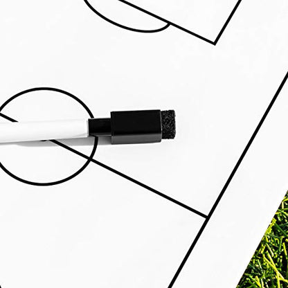 FORZA Dry Erase Coaches Clipboard [13 Sport Options] - Wipe Clean Tactics Whiteboard (Soccer)