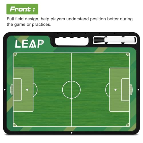 Coach Board Premium Tactical Clipboard Two Sides with Full & Half Court Dry Erase Marker Board for Basketball, Baseball, Soccer, Football, Hockey - color: Hand Held-Soccer Board