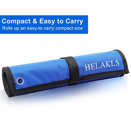 Wrench Organizer Roll Up Pouch - SAE & Metric Wrench Tool Bag - 25 Pockets - Heavy Duty Canvas - Blue - style: 12+13 Pockets