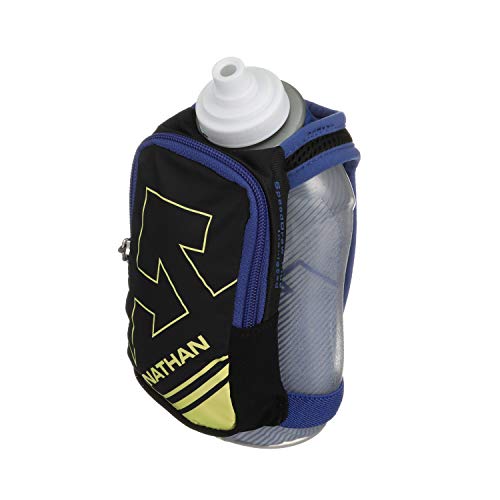 Nathan SpeedDraw Plus Insulated Handheld Water Bottle – Grip-Free Running Flask for Runners, Hiking, and Sports - color: BK/DU/LL