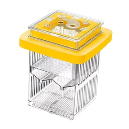 Guppy Breeder Box Acclimation Case Detachable Clear Frame Aquarium Supplies Fish Tank Divider Fishtank Breeder for Home Use, Yellow