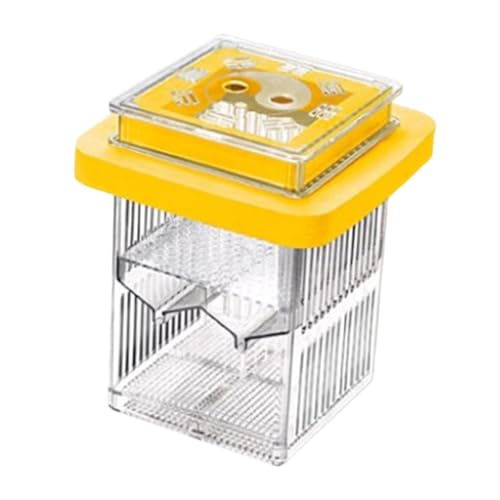 Guppy Breeder Box Acclimation Case Detachable Clear Frame Aquarium Supplies Fish Tank Divider Fishtank Breeder for Home Use, Yellow