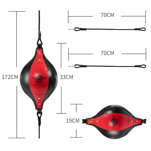 Boxing Double End Punching Ball Striking Punching Bag Kit, Speed Striking Reflex Kit with Bungee Cords Perfect for Reaction, Agility, and Hand Eye Coordination Training