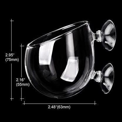 Aquarium Plant Decoration with 2 Suction Cups for Fish Tank, Glass