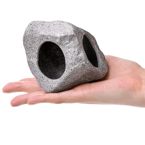 6 Pack Aquarium Decoration Rock Caves, Betta Fish Tank Hideaway, Hideout Stones House Decor for Cichlid Shrimp Territorial Fish Hiding Breeding Spawning, Fish Tank Ornaments