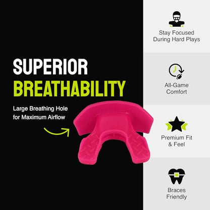 DAMAGE CONTROL Youth Football Mouth Guard – Fight Like Girl - color: Fight Like Girl