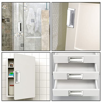 2 Pcs Mirror Closet Door Pulls Handle Adhesive Self Stick Acrylic Drawer Handle Knob Large Clear Instant Stick on Knobs for Closet Cabinet Wardrobe Windows Dresser Sliding Door (5.9 x 2 Inch) - size: 5.9 x 2 Inch