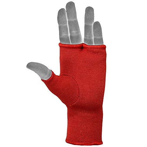 MRX Muay Thai Boxing Inner Gloves Protective Hand Wrap - color: Red, size: Medium