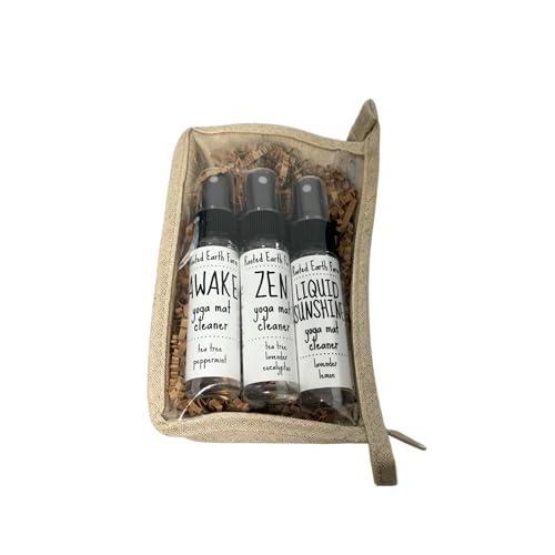 Yoga Mat Cleaner Spray Gift Set - 1 fl oz - Room and Body Mist - 3 Scents - Zen and Liquid Sunshine and Awake