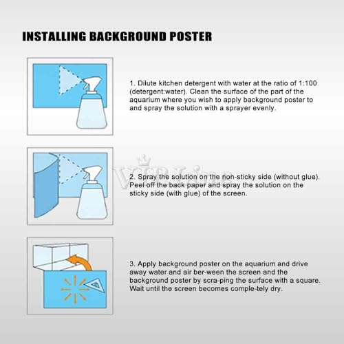 VIP. LINE Lightning Cloud Aquarium Background Poster PVC Self Adhesive Vivid Underwater Scene Decoration Landscape of Fish Tanks, Reptile Habitat Tanks (30" x 12"/ 76 x 30cm) - size: 30" x 12"/ 76 x 30cm