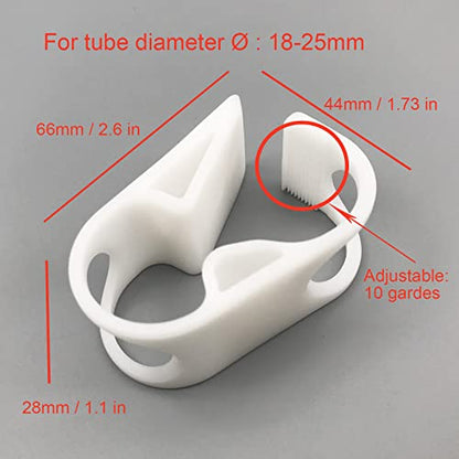 10PCS 18-25mm/3/4''-1'' Extra Large Plastic Tubing Clamp 10-Grade Adjustable for Flow Control Shut off Hose Clip Tube Clamp Pinch - size: for tube OD 3/4''-1'' (18-25mm)
