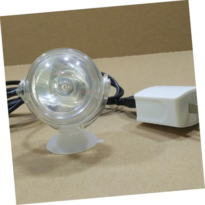 GALPADA Aquarium LED Spotlight with Durable Silicone Suction Cup Fish Tank Decorative Light for Fresh Saltwater Submersible Multi-Purpose Underwater Lamp with Convex Lens US Plug