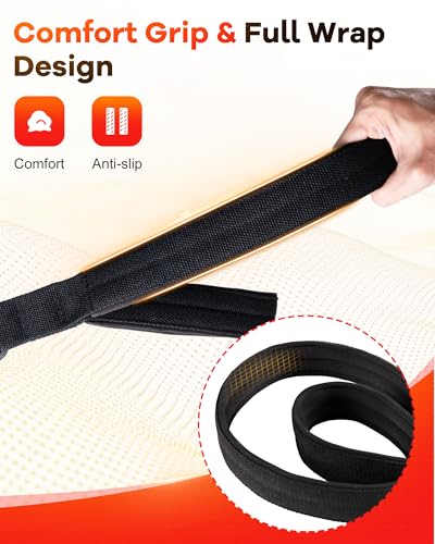Wonderful Day 2PCS Pilates Reformer Straps Double Loop for Home Gym - color: Black