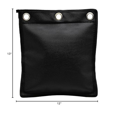 Wing Chun Wall Bag Canvas Leather Punch Bag for Kung Fu Boxing Training | Reinforced Stitching for Long-Lasting Durability - color: BLACK