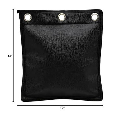 Wing Chun Wall Bag Canvas Leather Punch Bag for Kung Fu Boxing Training | Reinforced Stitching for Long-Lasting Durability - color: BLACK