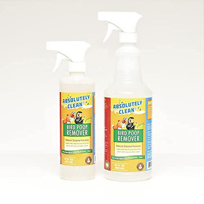 Amazing Bird Poop Cleaner Spray - Just Spray/Wipe - Safely & Easily Removes Bird Messes - Use Indoor/Outdoor - Made in The USA