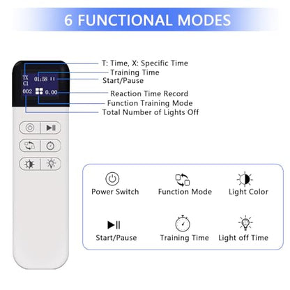 6PCS Sport Agility Light,Agile Reaction Training Light,Quick Response Training Light,Last 30 Hours,5 Light Color&6 Mode