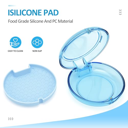 Orthodontic Retainer Case Aligner Mouth Guard Storage Box,Clear Blue - color: Clear Blue