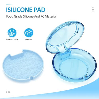 Orthodontic Retainer Case Aligner Mouth Guard Storage Box,Clear Blue - color: Clear Blue