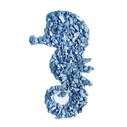 HappyFiller 23 OZ Crushed Shell Chips Broken Pieces,Resin Art Crafts Beach Theme Vase Bowl Filler,Succulent Plants Soil Cover,Candle Holder,Aquarium Pebble,Tabletop Fountain,Wedding Centerpiece,Blue - color: Blue