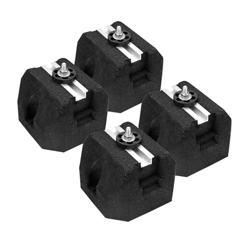 4pcs Mini Split Rubber Base Pad for 9000-60000 BTU Ductless Air Conditioner Heat Pump, Heavy Duty Anti-Vibration Mini Split Mounting Pad, Floor Mount Base Kit - style: 4 pcs, 9000-60000 BTU