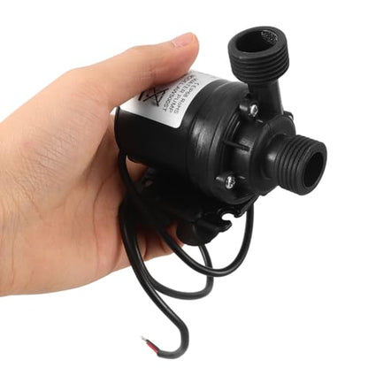 WOONEKY 12v Dc Submersible Water Booster Pump with Ceramic Shaft and Suction Cup, Micro Circulation Pump for Solar Panel, Aquarium, Rainwater Transfer, and Irrigation Applications