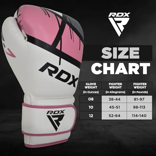 RDX Women Boxing Gloves for Training Muay Thai Maya Hide Leather Ladies Mitts for Fighting, Kickboxing, Sparring EGO Glove for Punch Bag, Focus Pads and Double End Ball Punching - size: 10oz