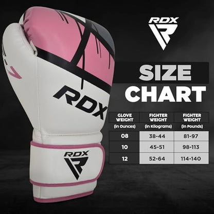 RDX Women Boxing Gloves for Training Muay Thai Maya Hide Leather Ladies Mitts for Fighting, Kickboxing, Sparring EGO Glove for Punch Bag, Focus Pads and Double End Ball Punching - size: 10oz