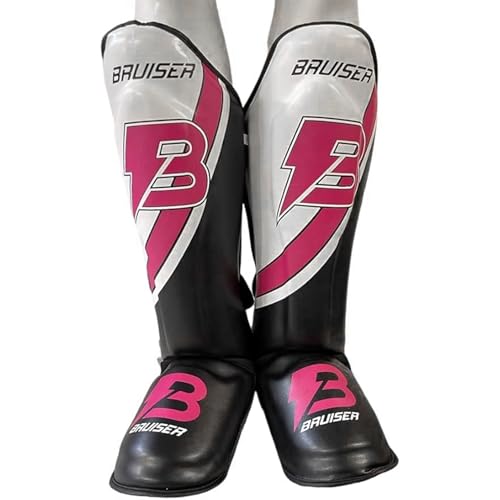 Shin Guards with Instep for MMA, Muay Thai, and Kickboxing, PU Leather, Leg and Instep Protection - size: Medium