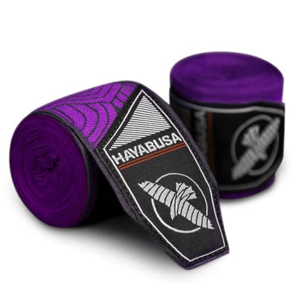 Hayabusa 4.0 Perfect Stretch Boxing Hand Wraps - color: Purple Lotus, size: 180"