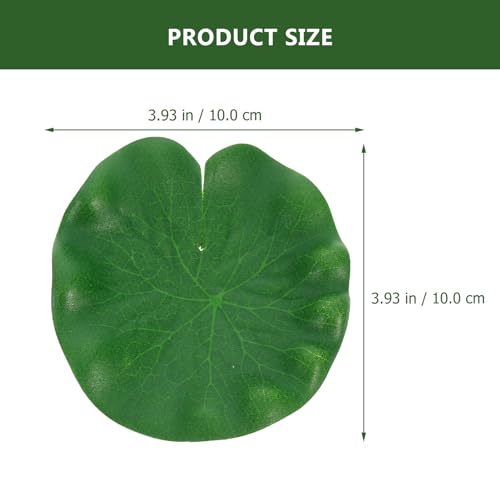 Beaupretty 10pcs 10cm Fake Lotus Leaves Floating Simulated Fish Tank Plants Pool Pond Decor Artificial Water Lily Pads for Aquarium and Home Garden Display