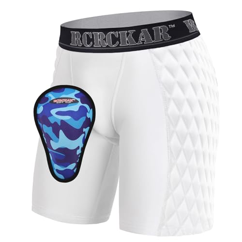 Baseball Sliding Shorts Protective Athletic Compression Underwear w/Cup Baseball Football Lacrosse - color: White, size: Small