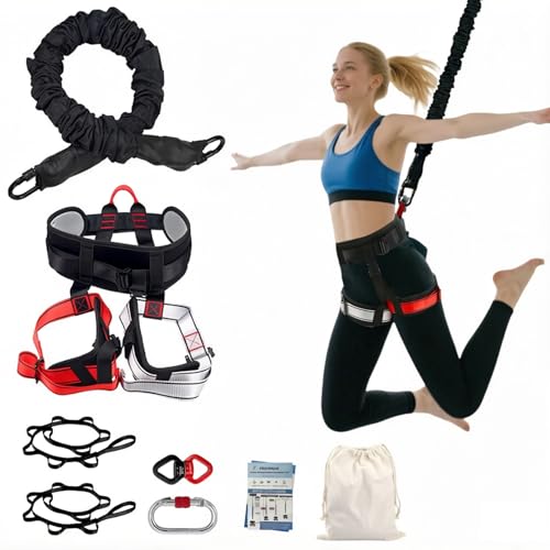 Bungee Fitness Set,CE Certified 6 Sizes(88-220 lbs)Bungee Cord Kit - size: M 132-154 lbs