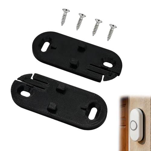 2PCS Replacement Mounting Plate for Honeywell DCP311, DCP511 and DCP911 Doorbells, Doorbell Backplate Brack（Black）