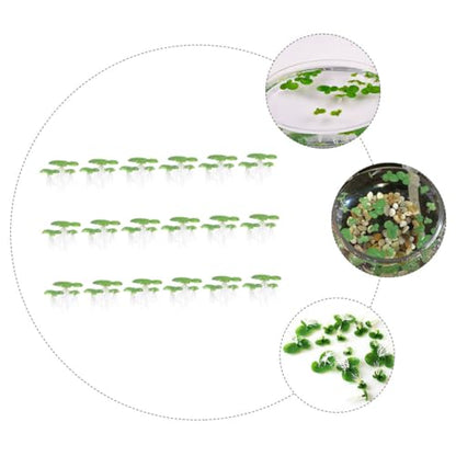 BESPORTBLE 54pcs Mini Fake Duckweed Aquarium Floating Plants Realistic Simulation Decor for Fish Tank Safe Lifelike Aquatic Grass Aquarium Landscape Bright Decoration