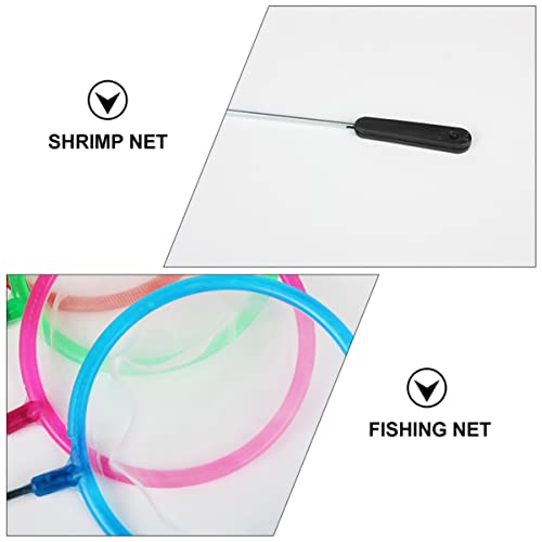 Balacoo 5pcs Fine Color Skimming Artemia Small Shrimp Pond Aquarium Brine Tackle Long Accessory Random for Network Sieves Catch Tank Tools Net with Mesh Hatchery Creek Tool Fish