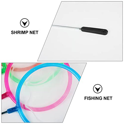 Balacoo 5pcs Fine Color Skimming Artemia Small Shrimp Pond Aquarium Brine Tackle Long Accessory Random for Network Sieves Catch Tank Tools Net with Mesh Hatchery Creek Tool Fish