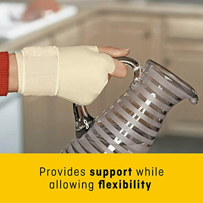 Futuro Hand and Wrist Compression Glove, Provides Support and Compression to Arthritic and Painful Hand Joints, Small/Medium, Beige (Pack of 12) - size: Small/Medium (Pack of 12)