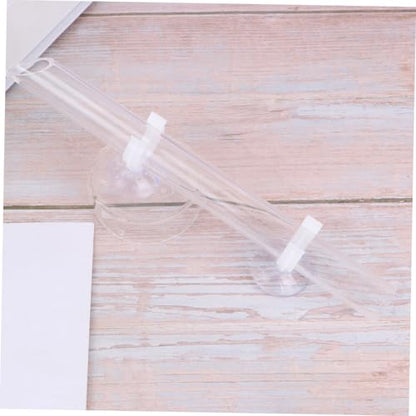 2.5x22cm Acrylic Shrimp Feeder with Bowl Fish Tank Dish Clear Glass for Shrimp