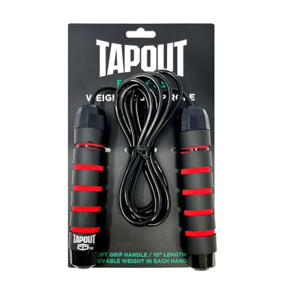 Tapout Weighted Jump Rope - Adjustable Length for Full-Body Workout